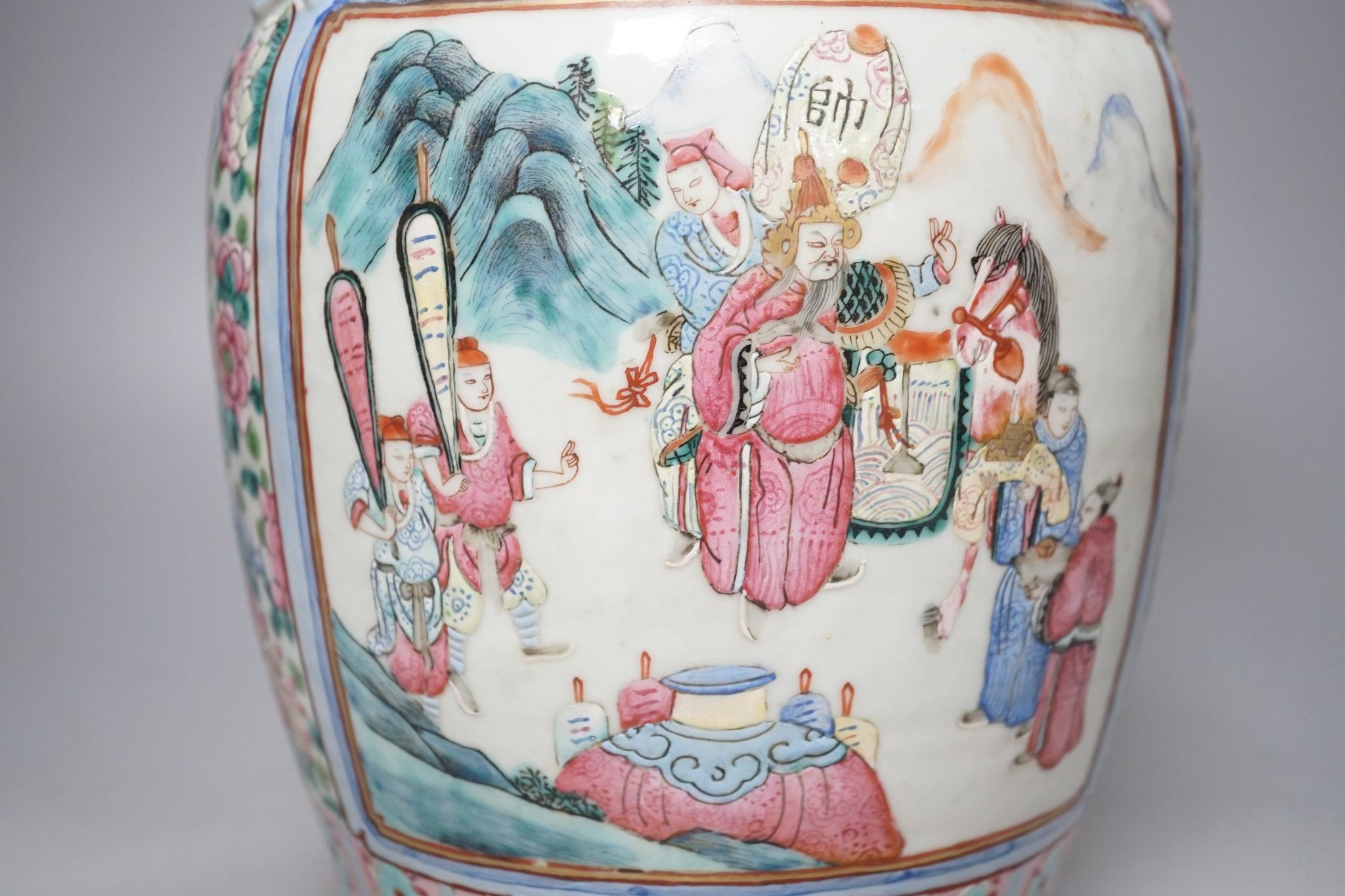 A 19th century Chinese famille rose vase 36cm